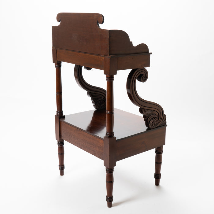 American Neoclassic mahogany washstand (c. 1825-30)