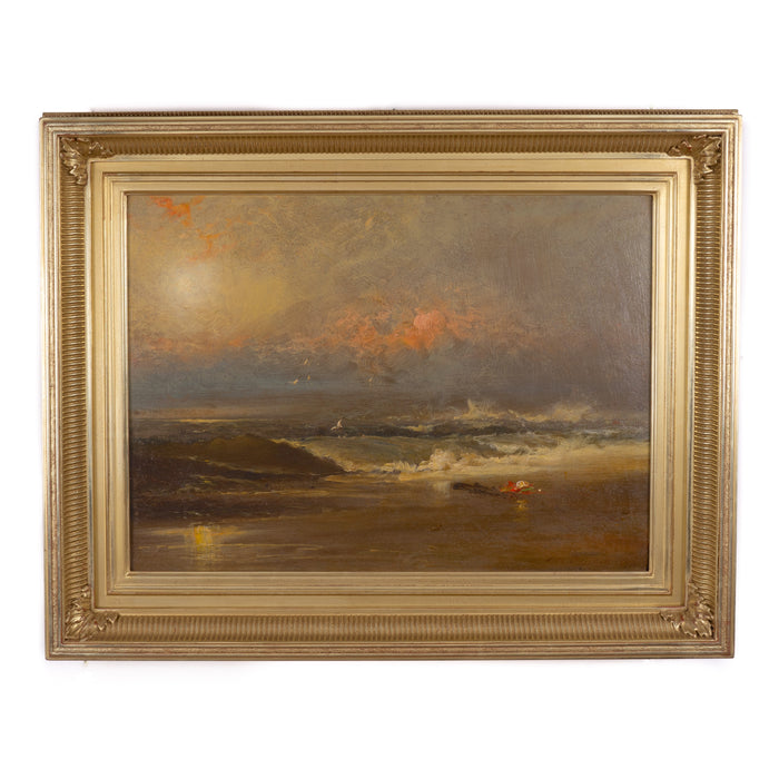 Oil on academy board seascape by Franklin Dullin Briscoe (1892)