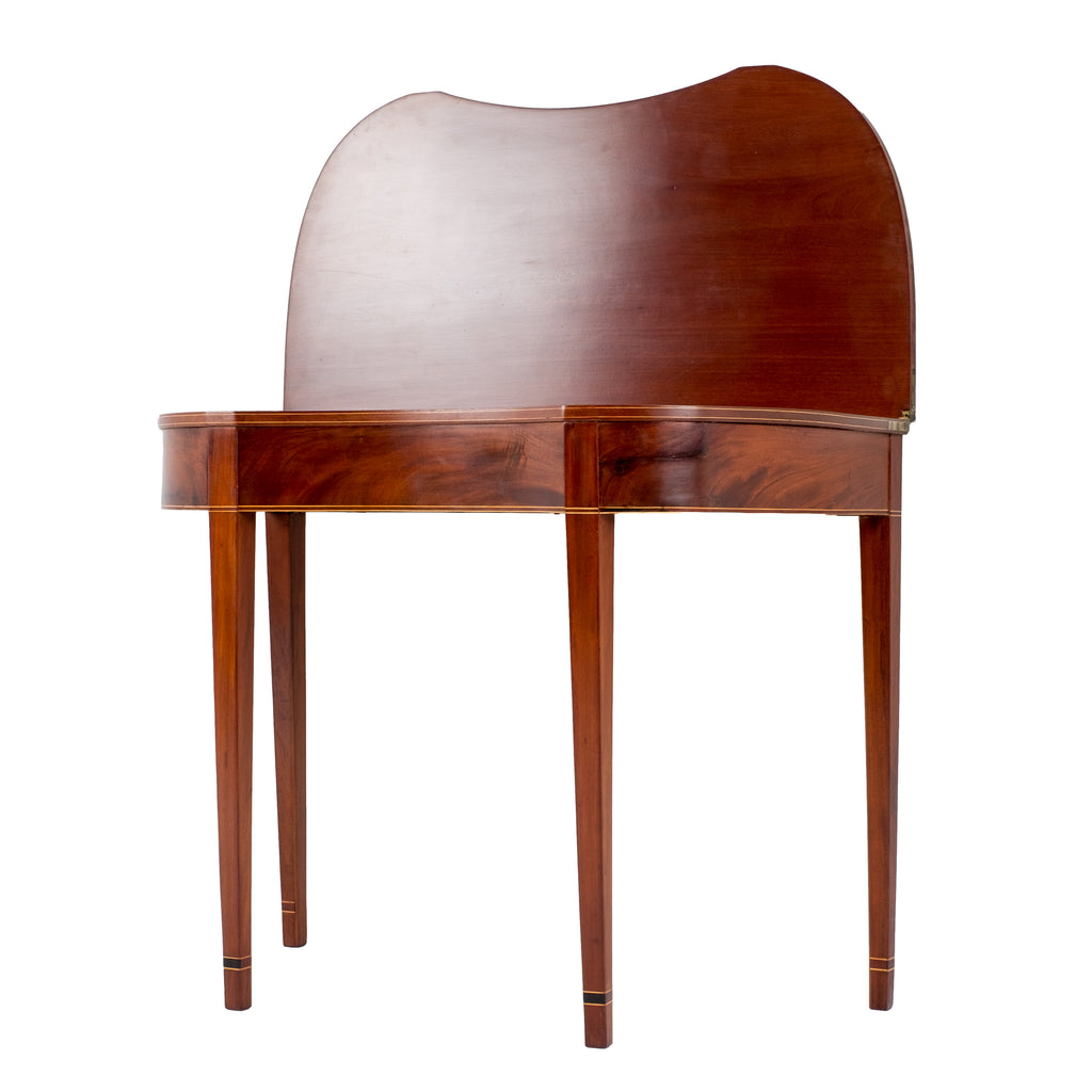 Philadelphia Hepplewhite hollow front flip top game table (c