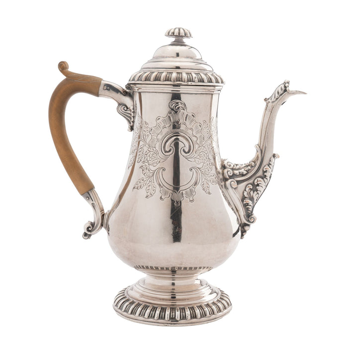 English Georgian Pyriform Sheffield coffee pot (1750's)