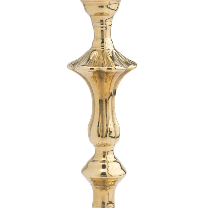 English shell base Queen Anne candlestick (c. 1760)