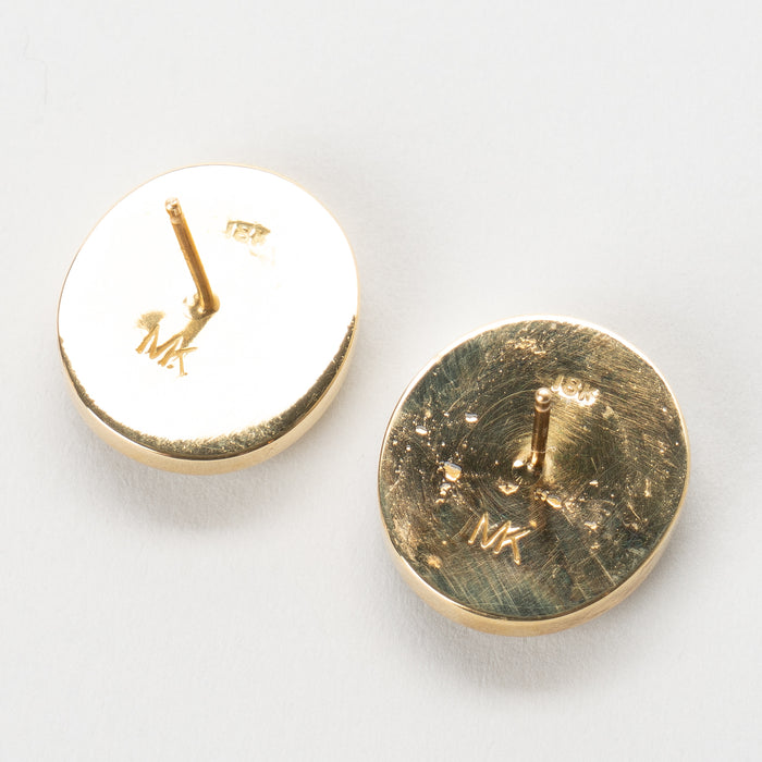 Pair of oval Essex glass earrings of a mallard duck and pheasant by Michael Kneebone (1860-80)