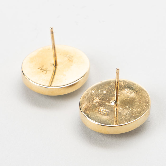 Pair of oval Essex glass earrings of a mallard duck and pheasant by Michael Kneebone (1860-80)