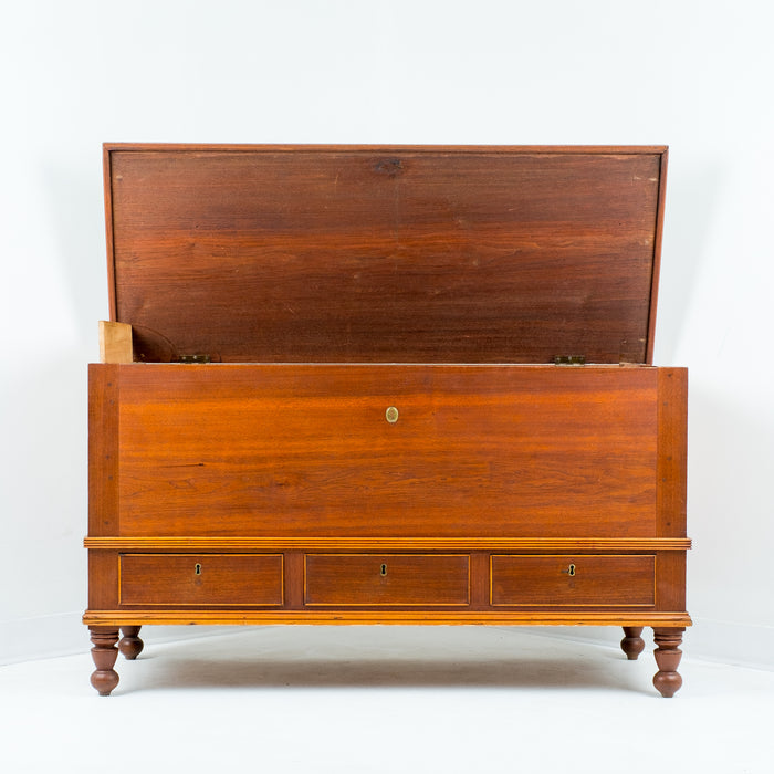 Delaware Valley black walnut dower chest (c. 1830)