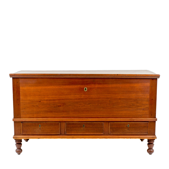 Delaware Valley black walnut dower chest (c. 1830)