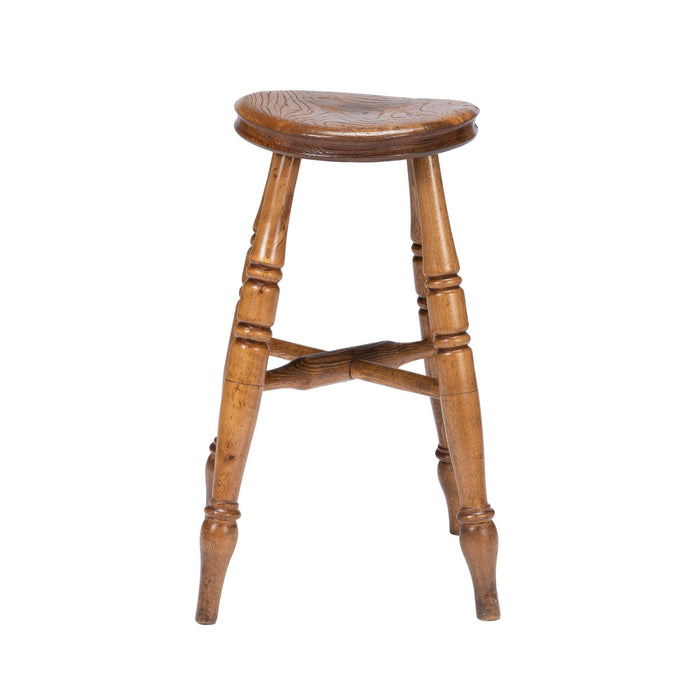 English elm wood milking stool (1860)