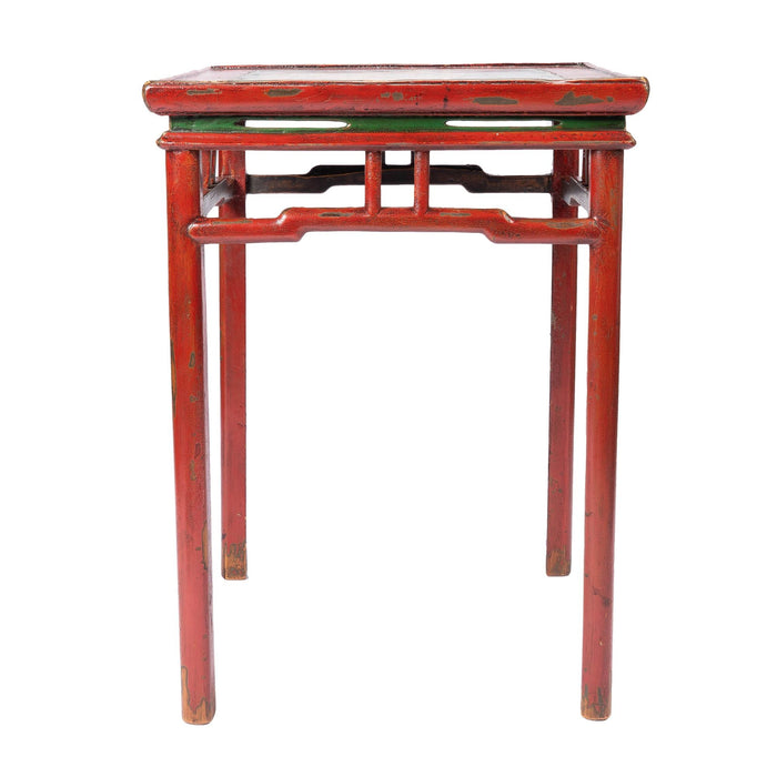 Tibetan red lacquered side table (1910)