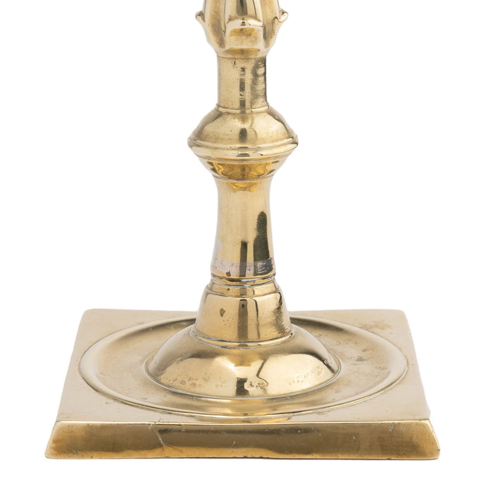 English square base Queen Anne candlestick (1750-60)