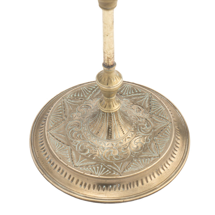Turkish cast brass Lucerne oil lamp (1890)