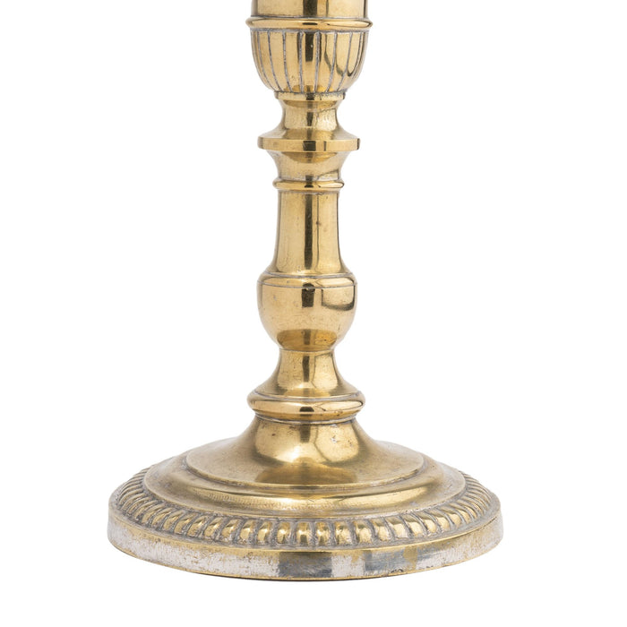 Large cast brass French altar stick (c. 1800)