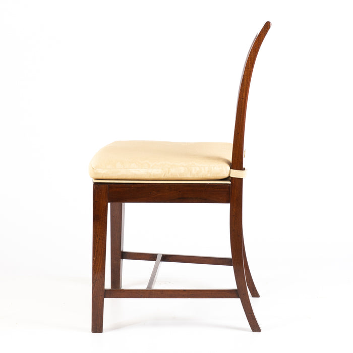 Set of four George III cane seat mahogany side chairs (1785)