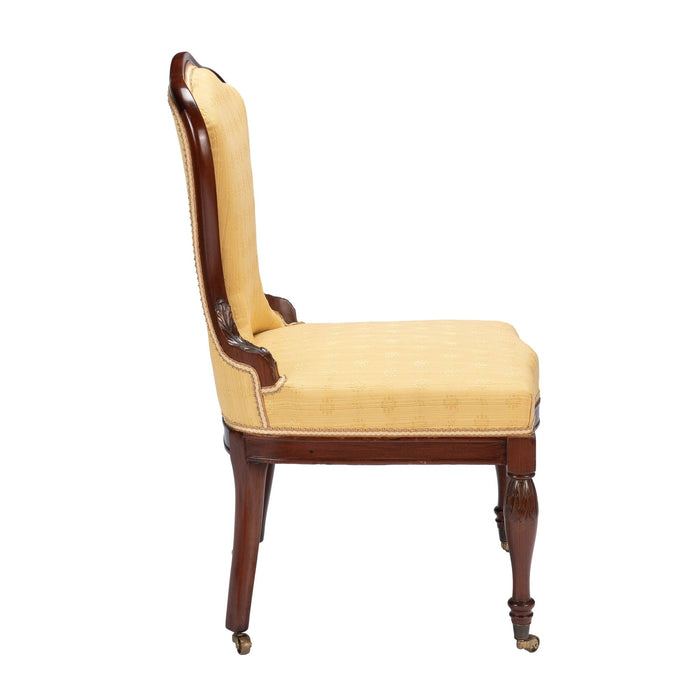 Baltimore Louis XVI Revival upholstered slipper chair (c. 1850-75)