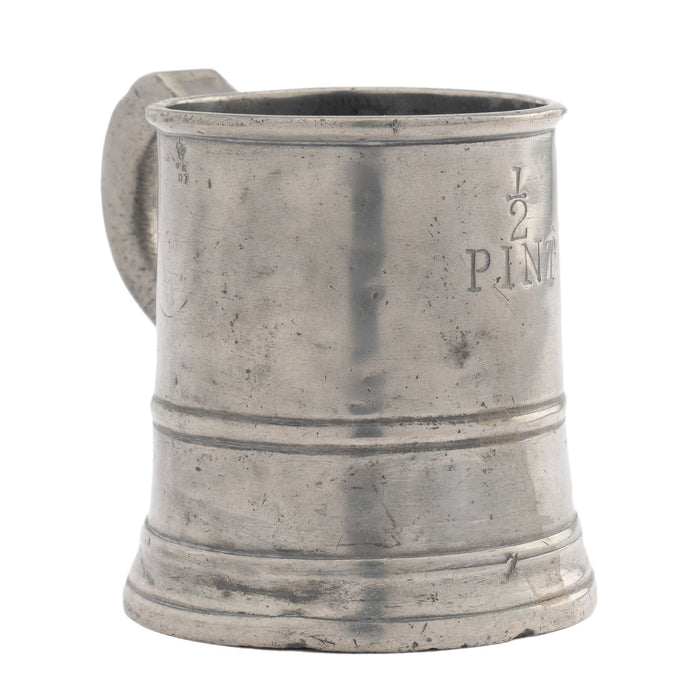 English pewter Half Pint mug (1800's)