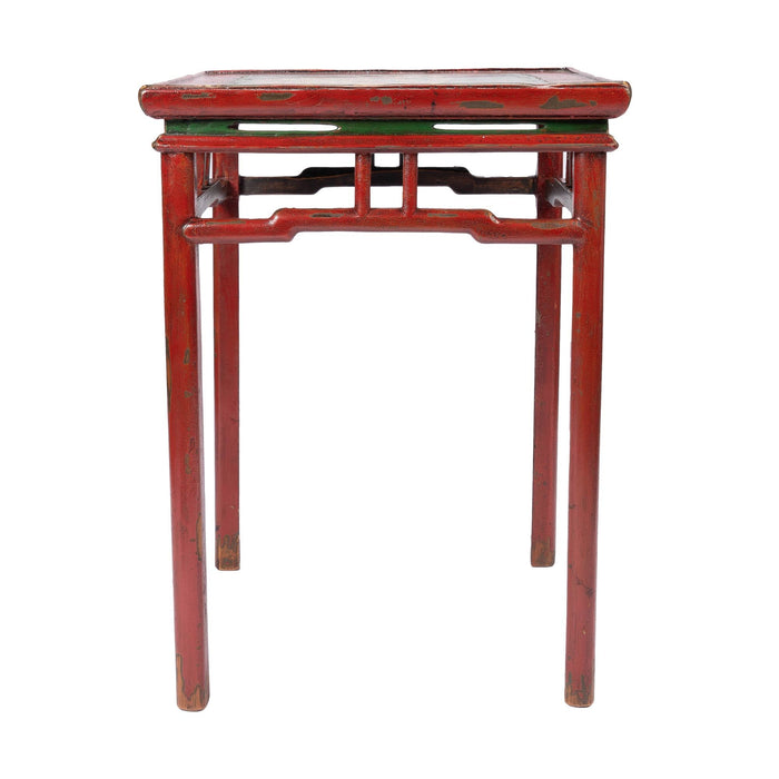 Tibetan red lacquered side table (c. 1910)