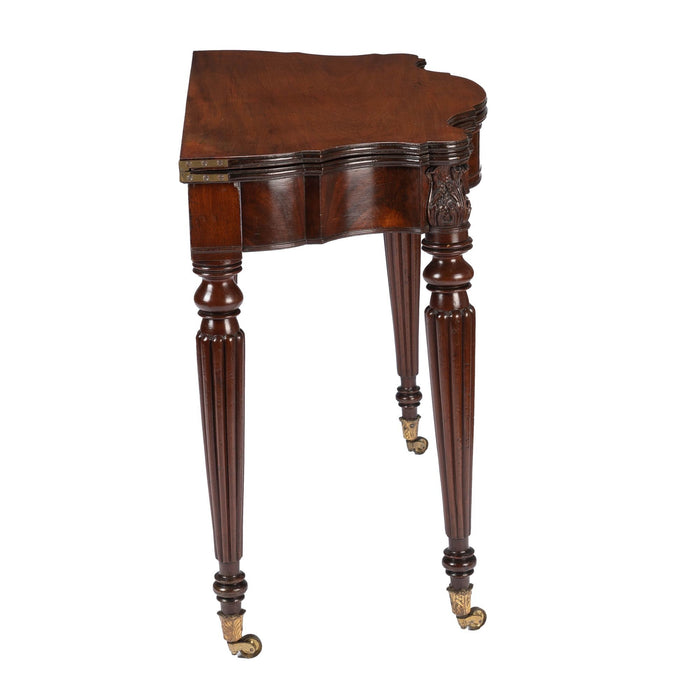 Samuel Field MacIntire (attributed) mahogany flip top game table (c. 1810-15)