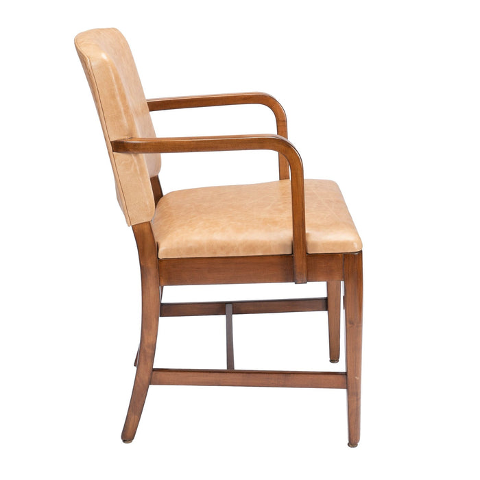 American Modernist maple & leather armchair (1940's)