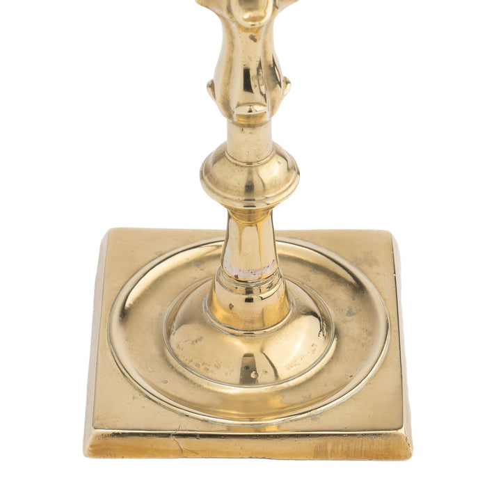 English square base Queen Anne candlestick (c. 1750-60)