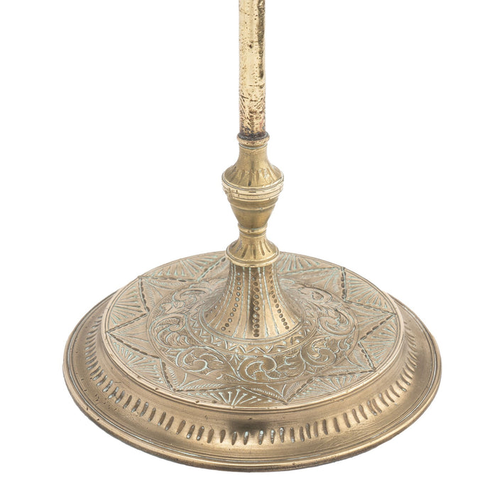 Turkish cast brass Lucerne oil lamp (1890)