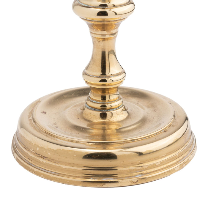 Pair of Essex Brass Academic Revival brass candlesticks (1900-25)