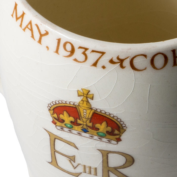 Pair of King Edward VIII Coronation Mugs by Myott Staffordshire (1937)