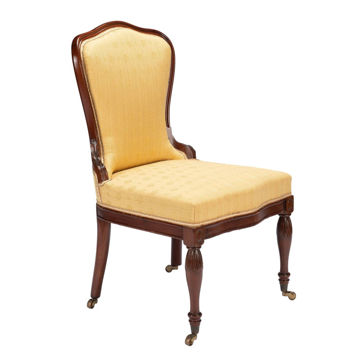 Baltimore Louis XVI Revival upholstered slipper chair (c. 1850-75)