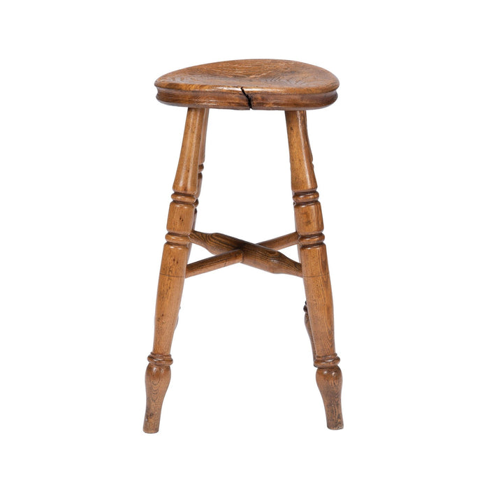 English elm wood milking stool (1860)