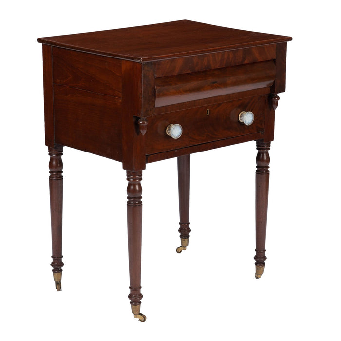 American Sheraton two drawer work table (1810-15)
