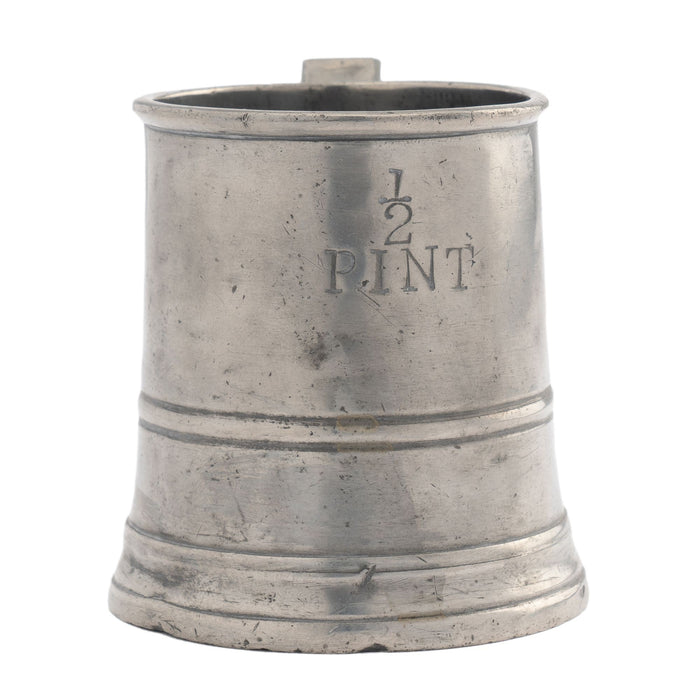 English pewter Half Pint mug (1800's)