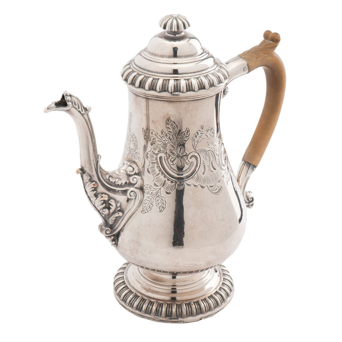 English Georgian Pyriform Sheffield coffee pot (1750's)