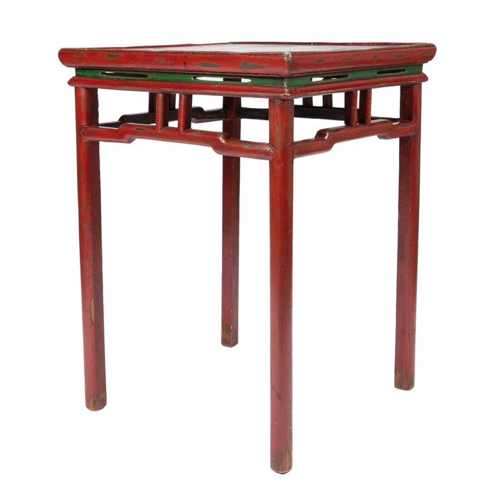 Tibetan red lacquered side table (1910)