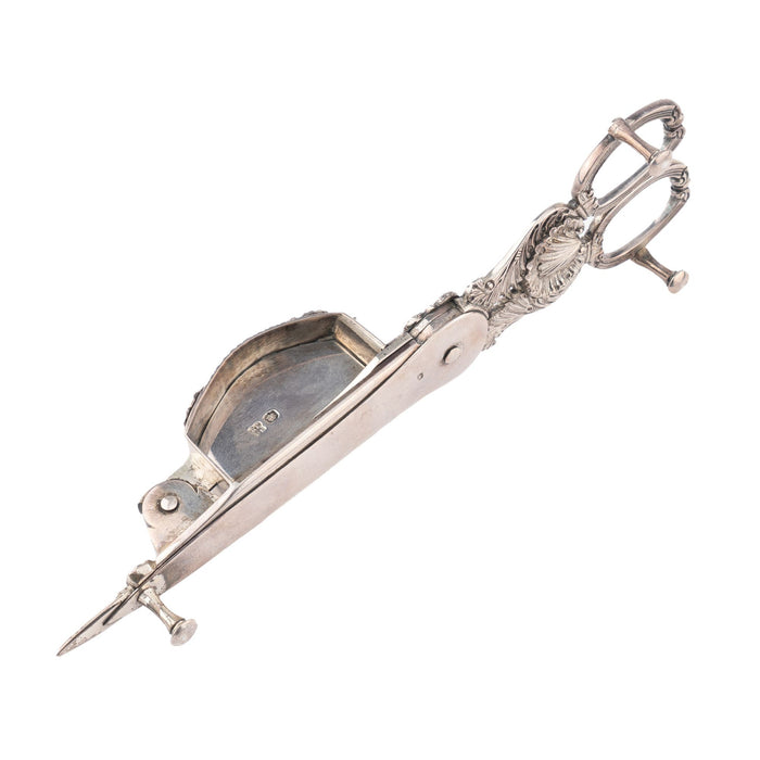 George Gibbs silvered steel wick trimmer (c. 1808)