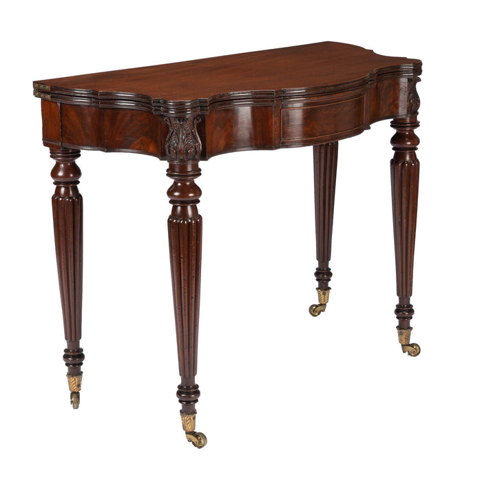 Samuel Field MacIntire (attributed) mahogany flip top game table (c. 1810-15)