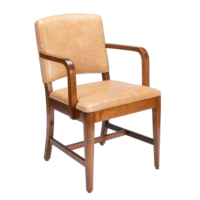 American Modernist maple & leather armchair (1940's)