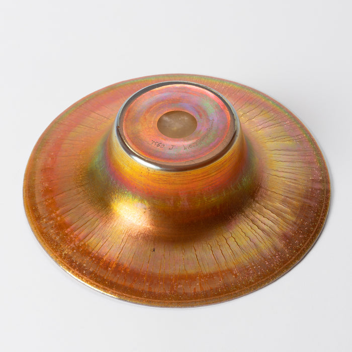 Tiffany "Favrile" iridescent art glass bowl (1885-1892)