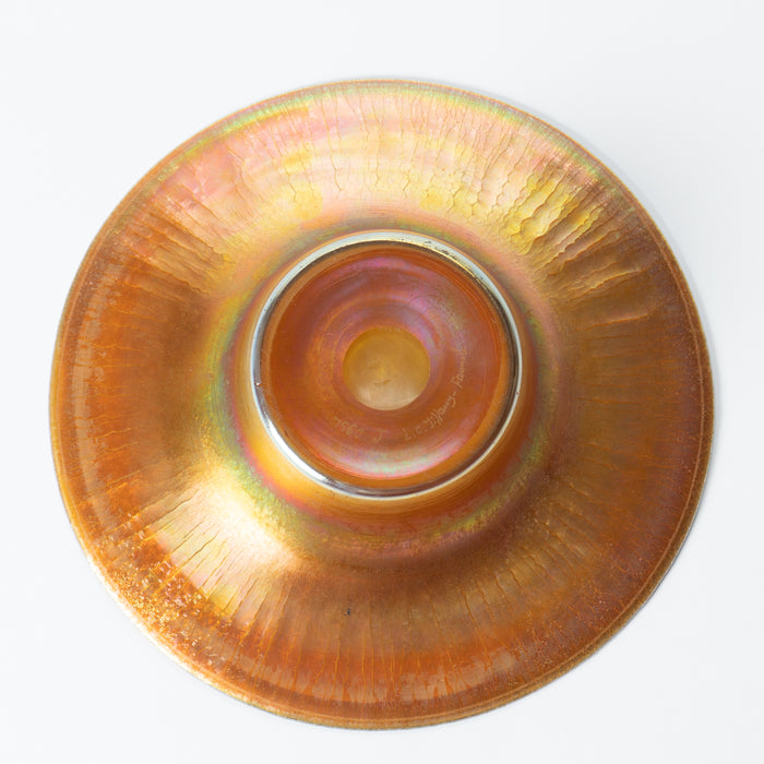 Tiffany "Favrile" iridescent art glass bowl (1885-1892)