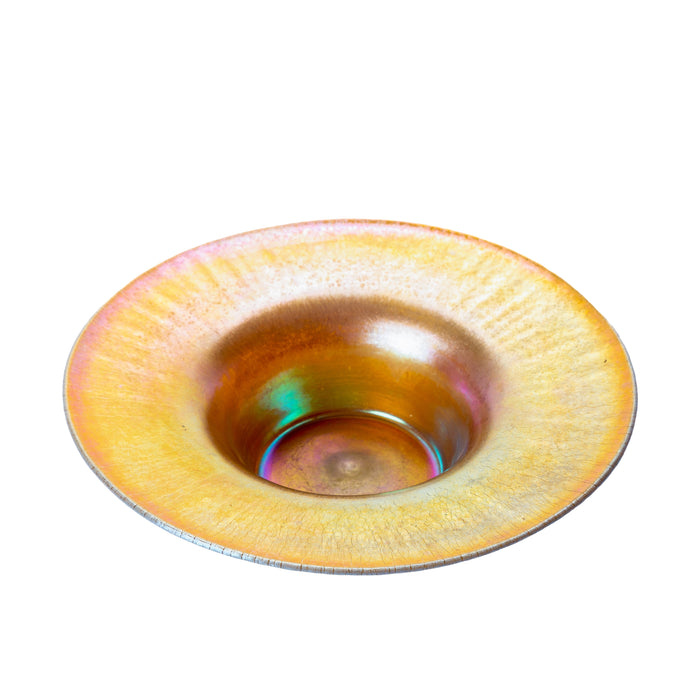 Tiffany "Favrile" iridescent art glass bowl (1885-1892)