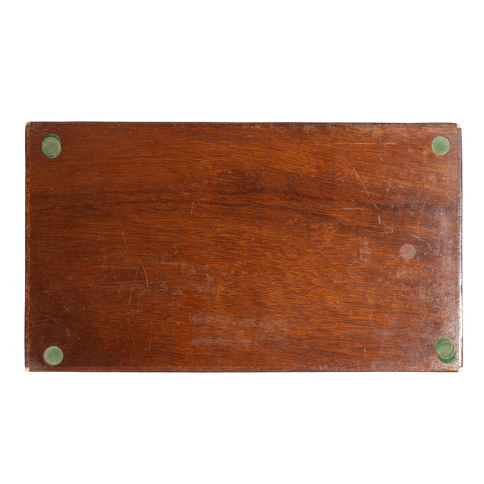 Large Damascus inlaid mahogany box