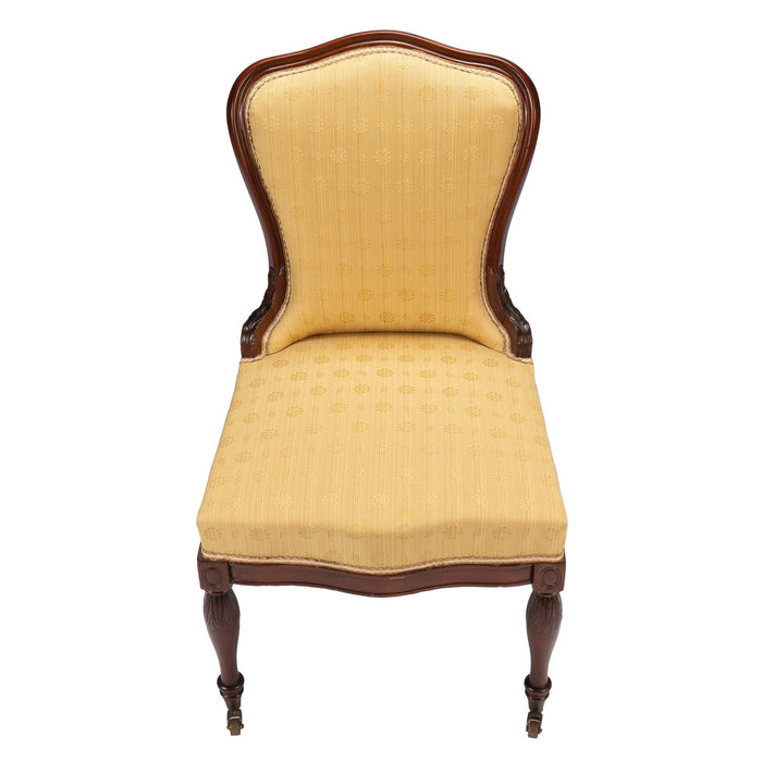 Baltimore Louis XVI Revival upholstered slipper chair (c. 1850-75)