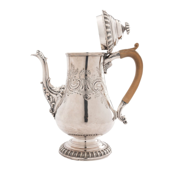 English Georgian Pyriform Sheffield coffee pot (1750's)
