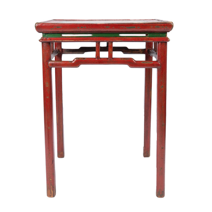 Tibetan red lacquered side table (1910)