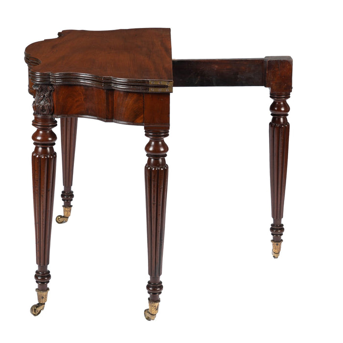 Samuel Field MacIntire (attributed) mahogany flip top game table (c. 1810-15)