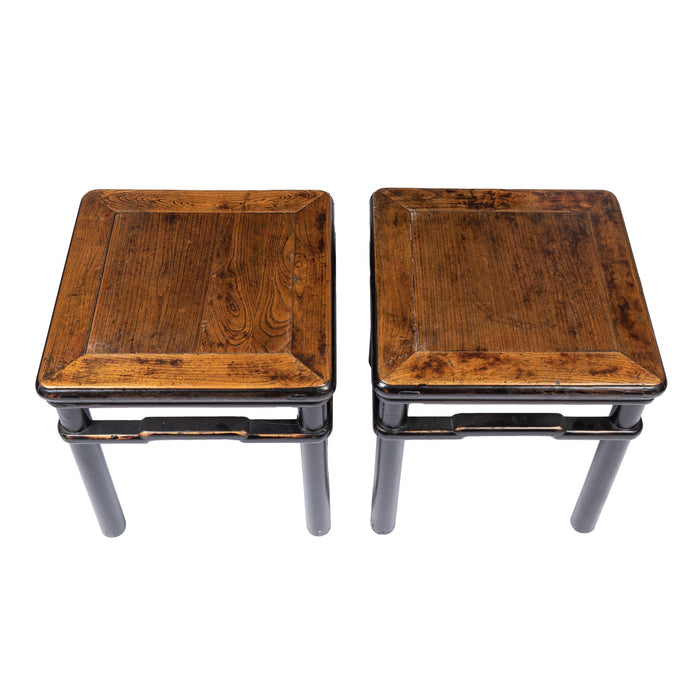 Pair of Chinese Elm stools in the Ming taste (1850's)