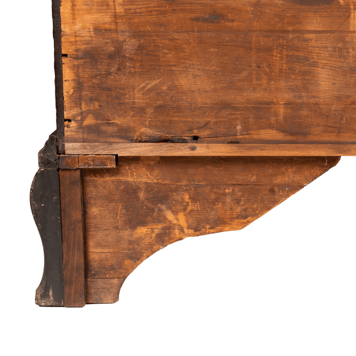 American Chippendale Swietenia Mahogany oxbow slant front desk (1780-1800)