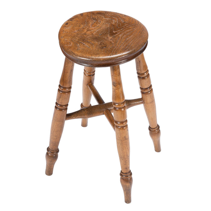 English elm wood milking stool (1860)