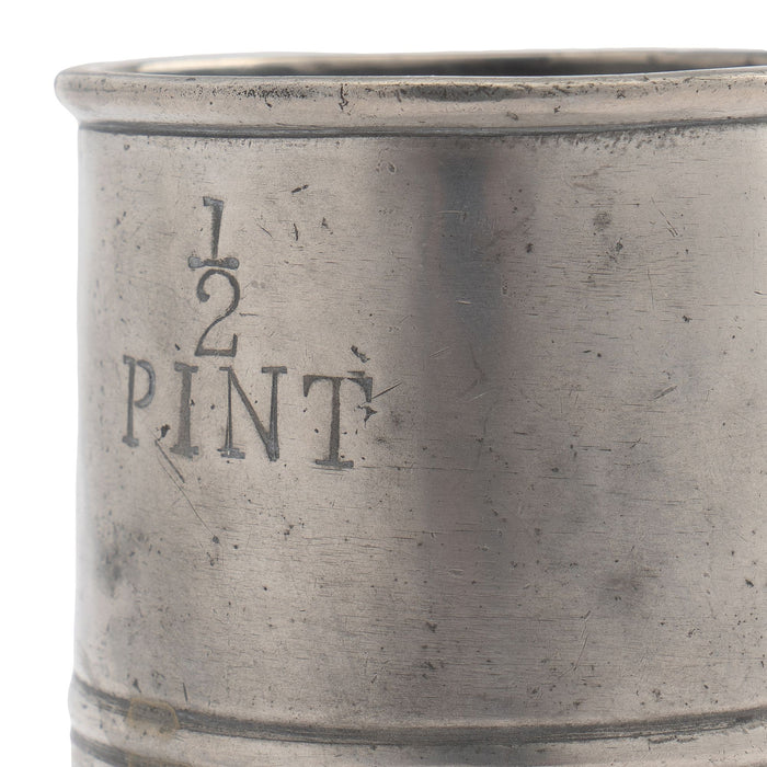 English pewter Half Pint mug (1800's)