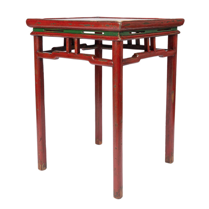 Tibetan red lacquered side table (1910)