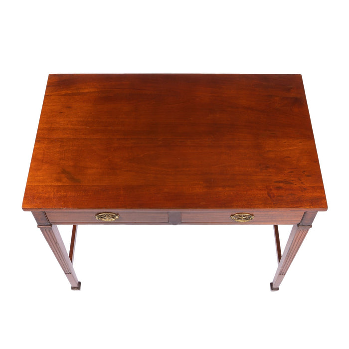 American or English Academic Revival mahogany writing table (c. 1900)