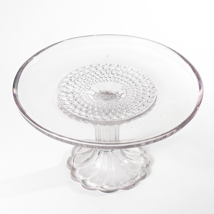 American Pressed Flint Glass Pastry Stand (c. 1860)